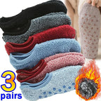 3x Paires de Chaussettes en Peluche Antidérapantes