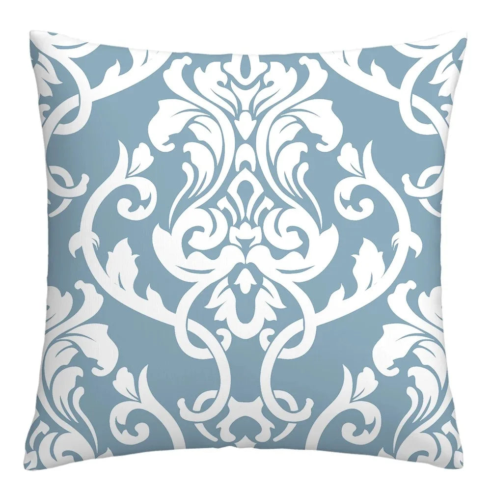 Taie de Coussin Bleu de Canapé à Différents Motifs