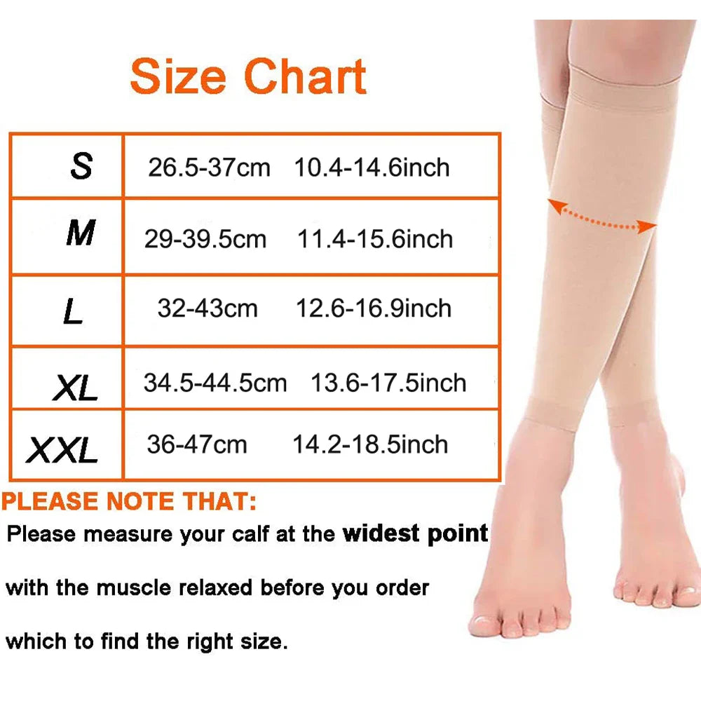 Manchons de Compression Médical pour Mollets - Traitement Varices)