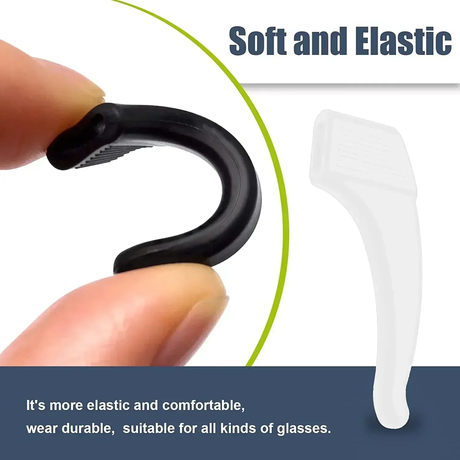 60x Crochets en Silicone pour Lunettes Antiglisse