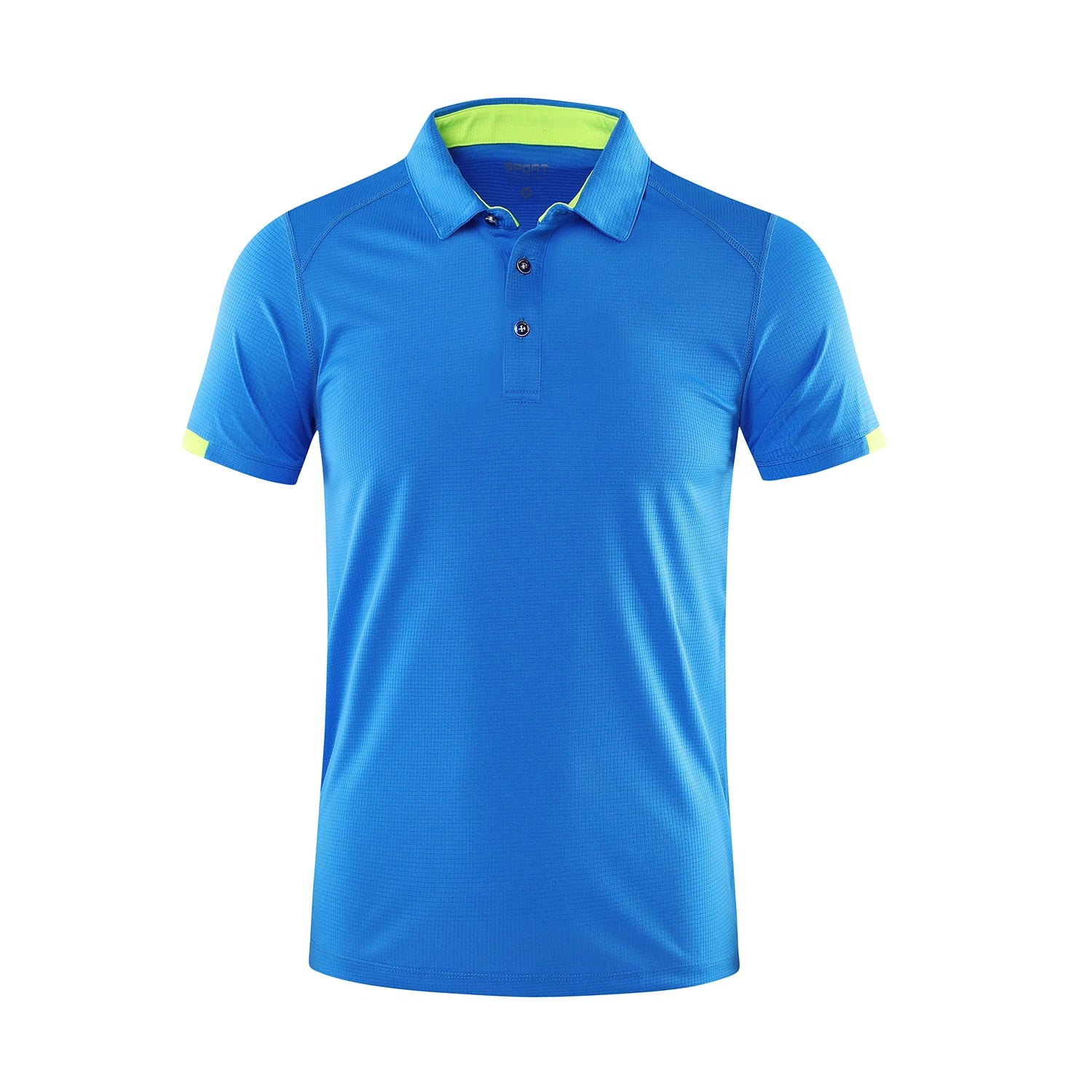 Polo homme manches courtes à séchage rapide — col revers respirant