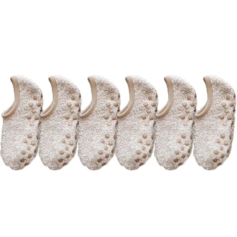 3x Paires de Chaussettes en Peluche Antidérapantes