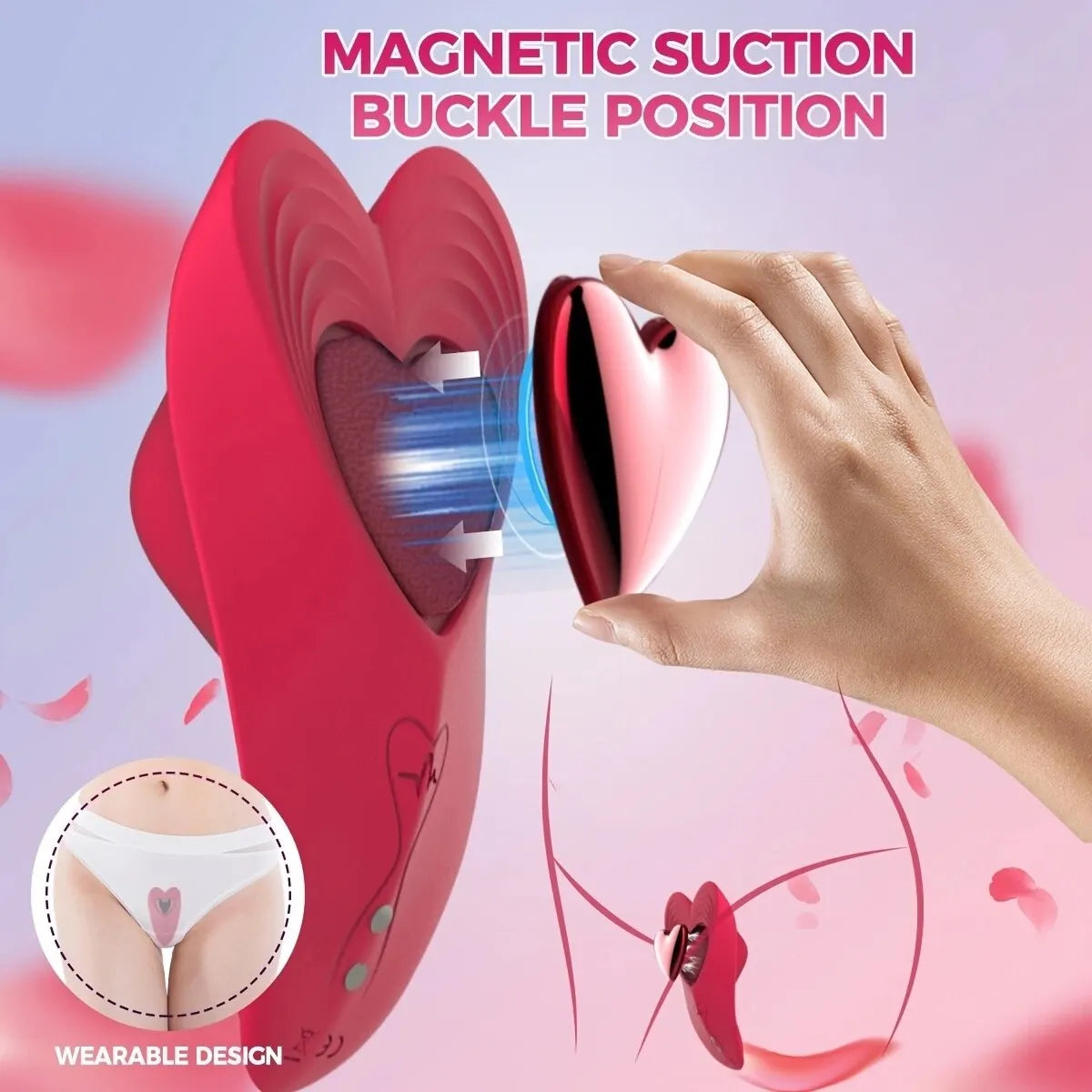 PANTY HEART - Mini vibromasseur discret pour culotte + APP Gratuite