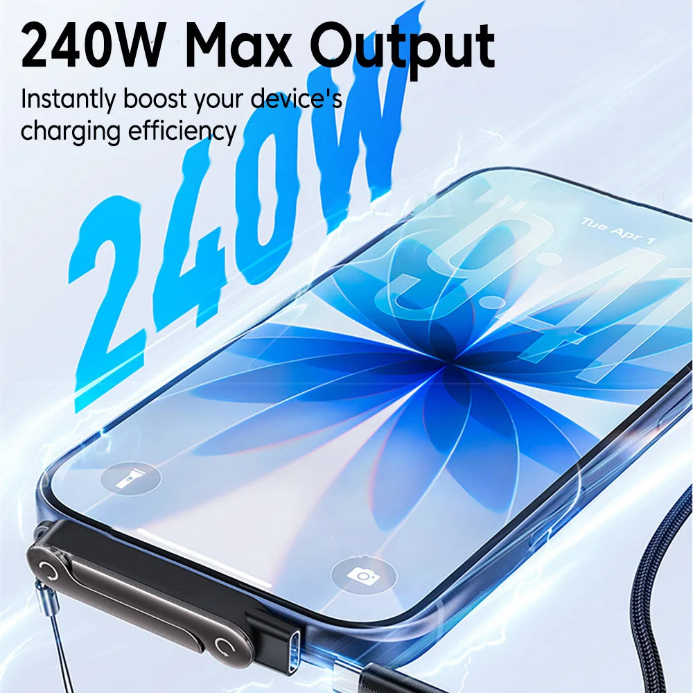 Pack 2 adaptateurs USB-C charge rapide 240W + béquille pliable