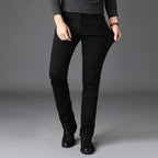 Jean Stretch Noir Coupe Classique Droite pour Hommes