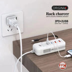 Station de Charge USB C 66W 4 Ports Adaptateur Mural - Charge rapide