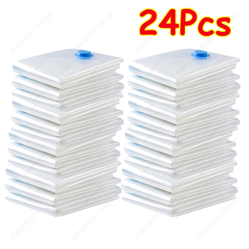 3x Sacs de Rangement sous vide 80% GAIN DE PLACE - Pompe OFFERTE