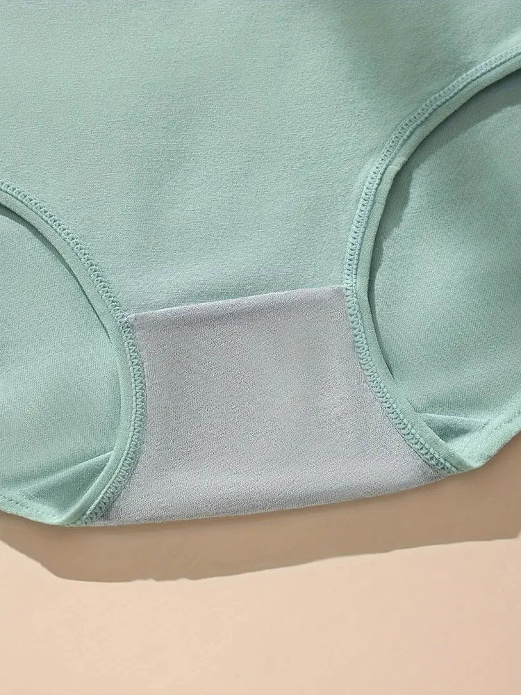 Lot de 4 Culottes Taille Haute Femme — coton, respirant, imprimées