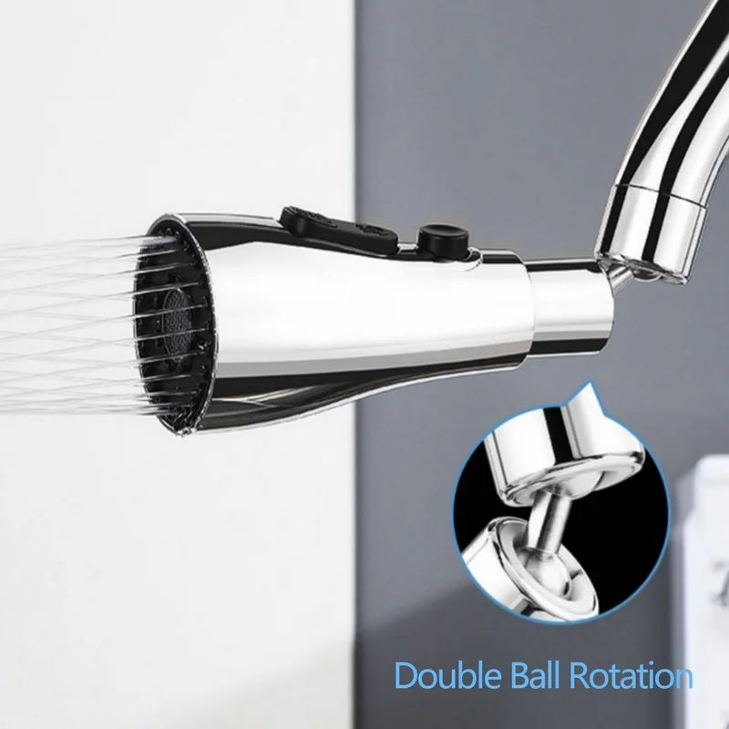 Extension de Robinet de Cuisine Double Boule Rotative 3 Modes