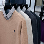 Pull Homme Hiver Chaud avec Col polo Intégré