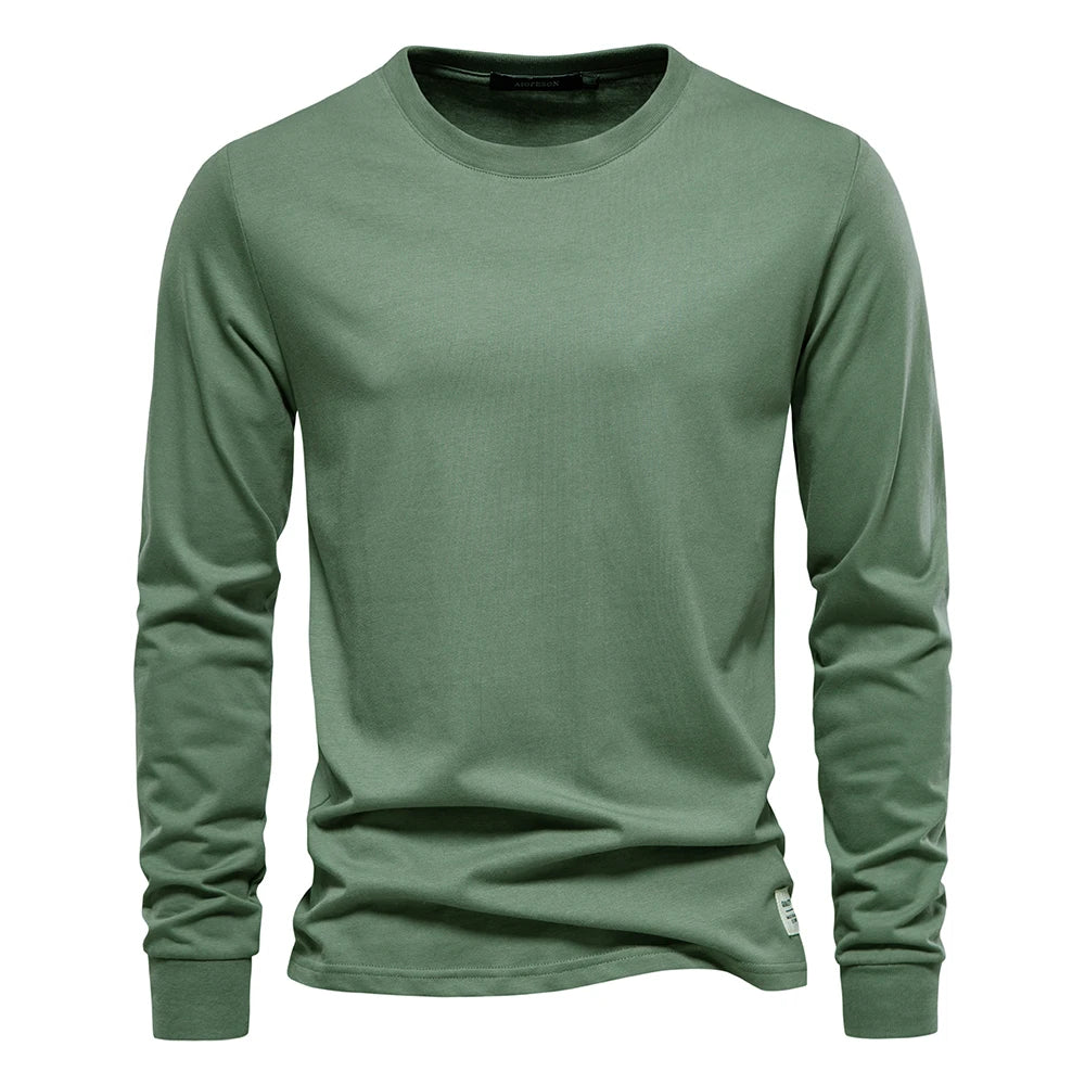 T-Shirt en 100% Coton Intemporel Manches Longues - Homme