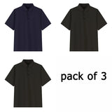 Lot de 3 Polos Manches Courtes - Grandes Tailles