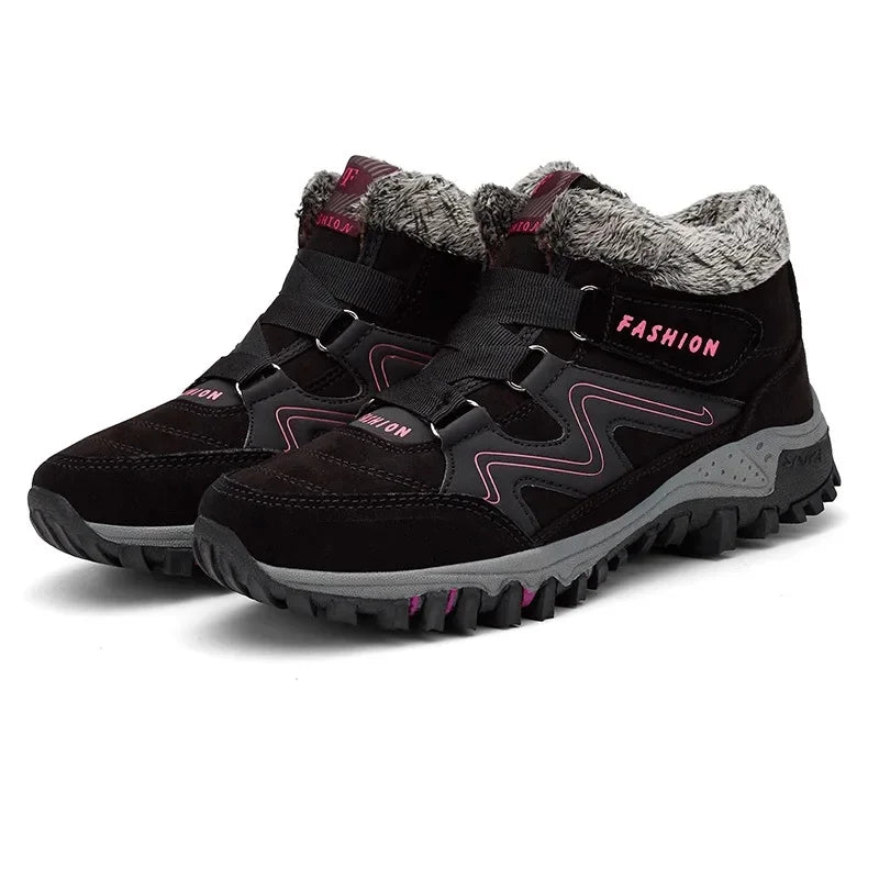 Bottes de Neige d'Hiver à Velcro - Mixte