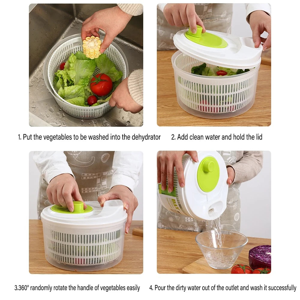 Essoreuse à Salade 2 en 1 avec Égouttoir