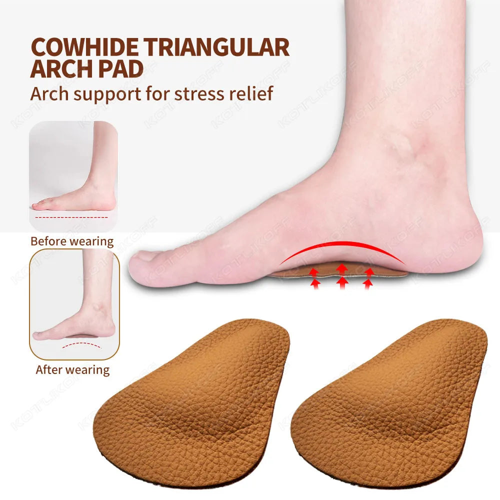 2 paires de Coussinets Voûte Plantaire en Cuir – Ultra Confort