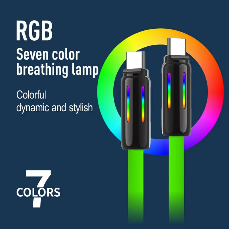 Câble RGB Silicone 240W à Charge Ultra-Rapide