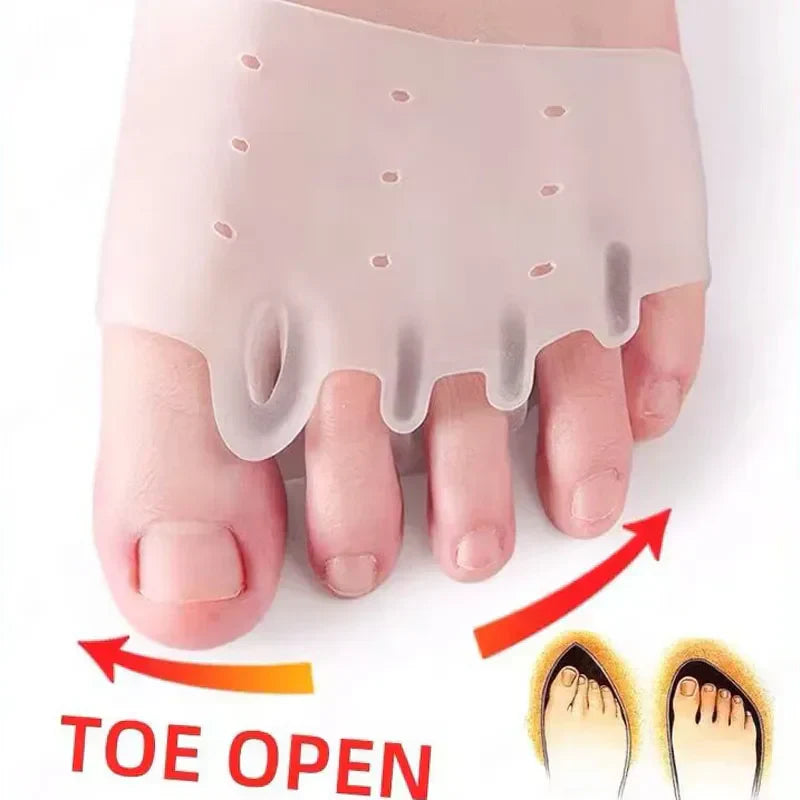 4x Coussinets en Silicone pour l'avant-pied - Alignement des orteils