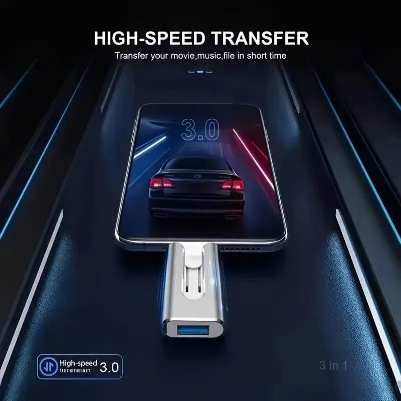 Clé USB 4 EN 1 Haute Vitesse - 32GO à 2TO