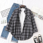 Chemise en Flanelle à Carreaux pour Femme - 15 Couleurs