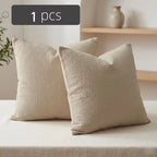 Housse de Coussin en Mousseline 100 % Coton Doux & Respirant – 5 Tailles & 12 Couleurs
