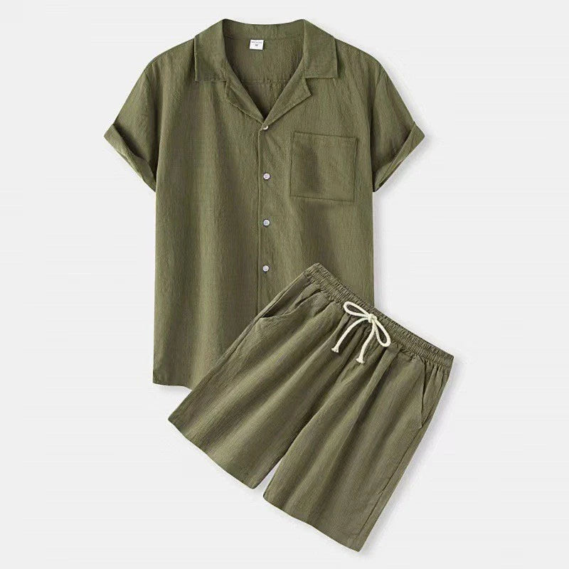 Ensemble Chemise & Short en Coton Respirant