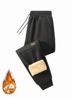 Pantalon Jogging Doublé en Polaire Chaude