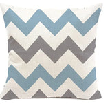 Taie de Coussin Bleu de Canapé à Différents Motifs