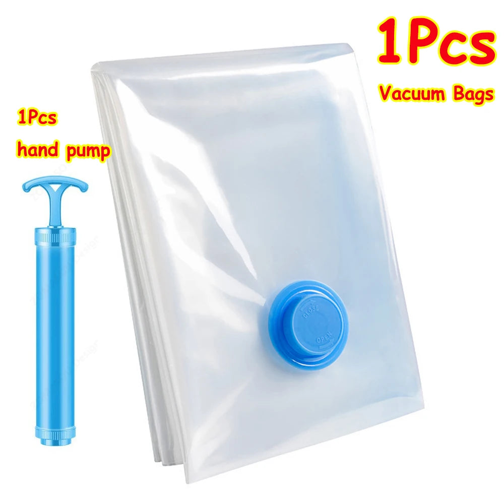 3x Sacs de Rangement sous vide 80% GAIN DE PLACE - Pompe OFFERTE
