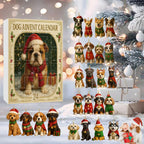 Calendrier de l'Avent 24 Ornements Chiens de Noël