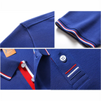 Polo homme décontracté respirant à col revers