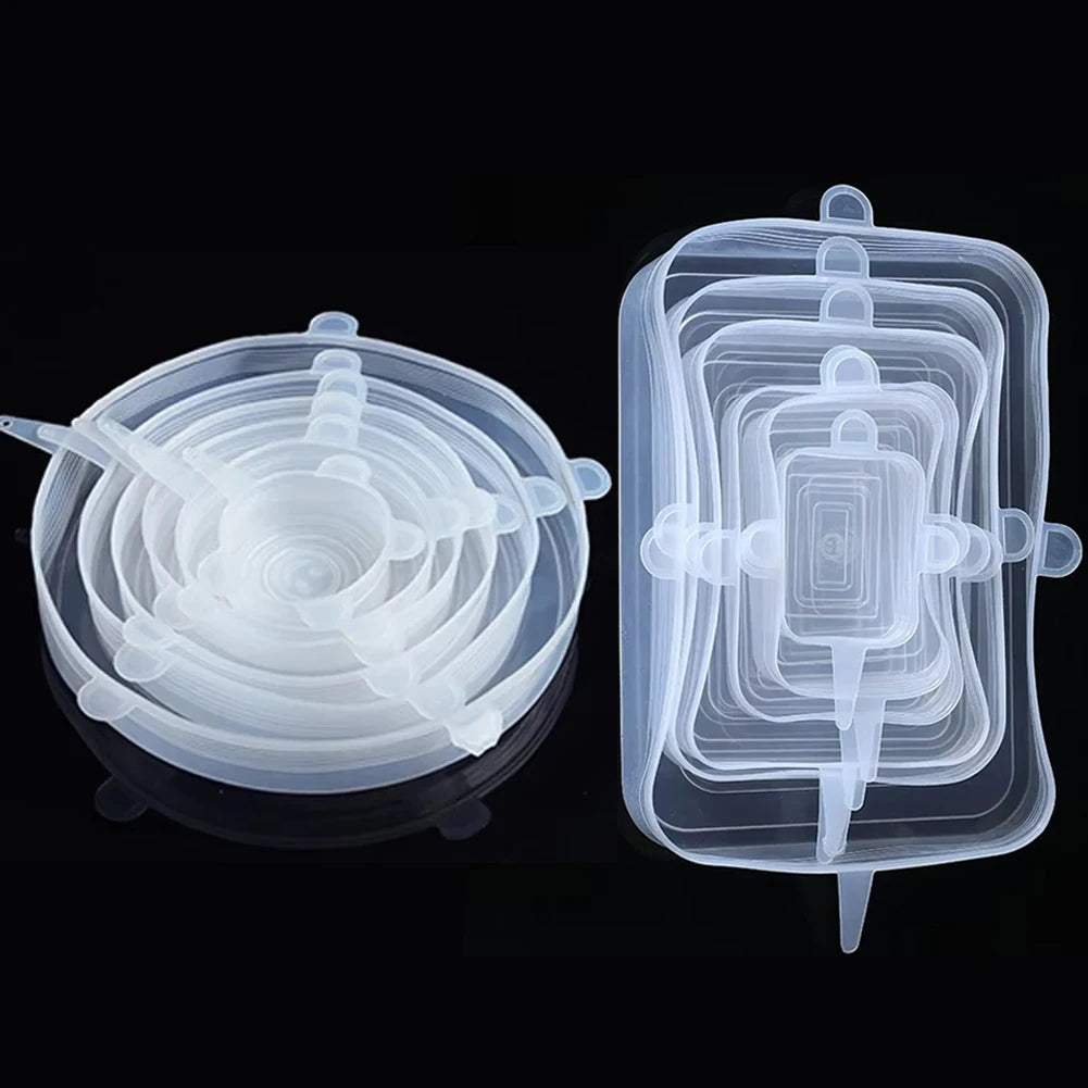 12 Couvercles Élastiques Universels pour Bols & Récipients