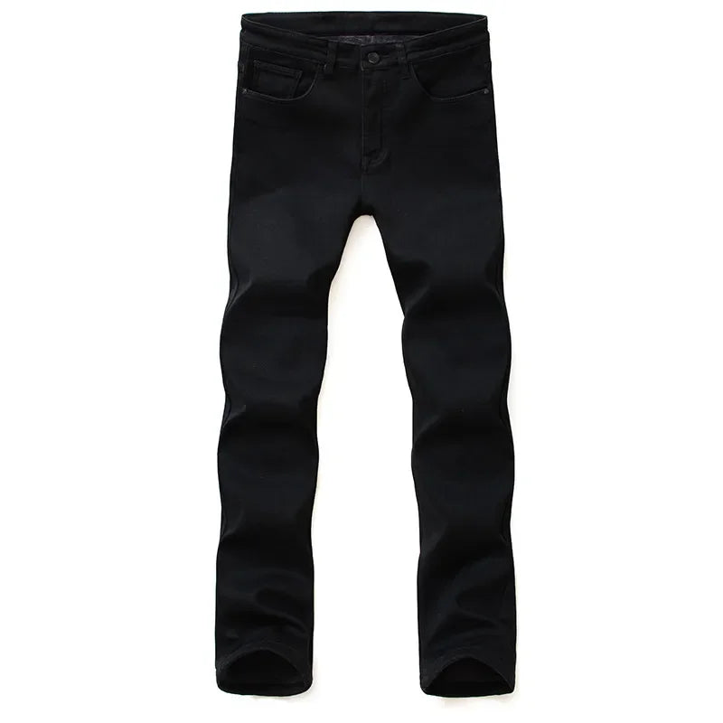 Jean Stretch Noir Coupe Classique Droite pour Hommes