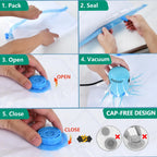 3x Sacs de Rangement sous vide 80% GAIN DE PLACE - Pompe OFFERTE