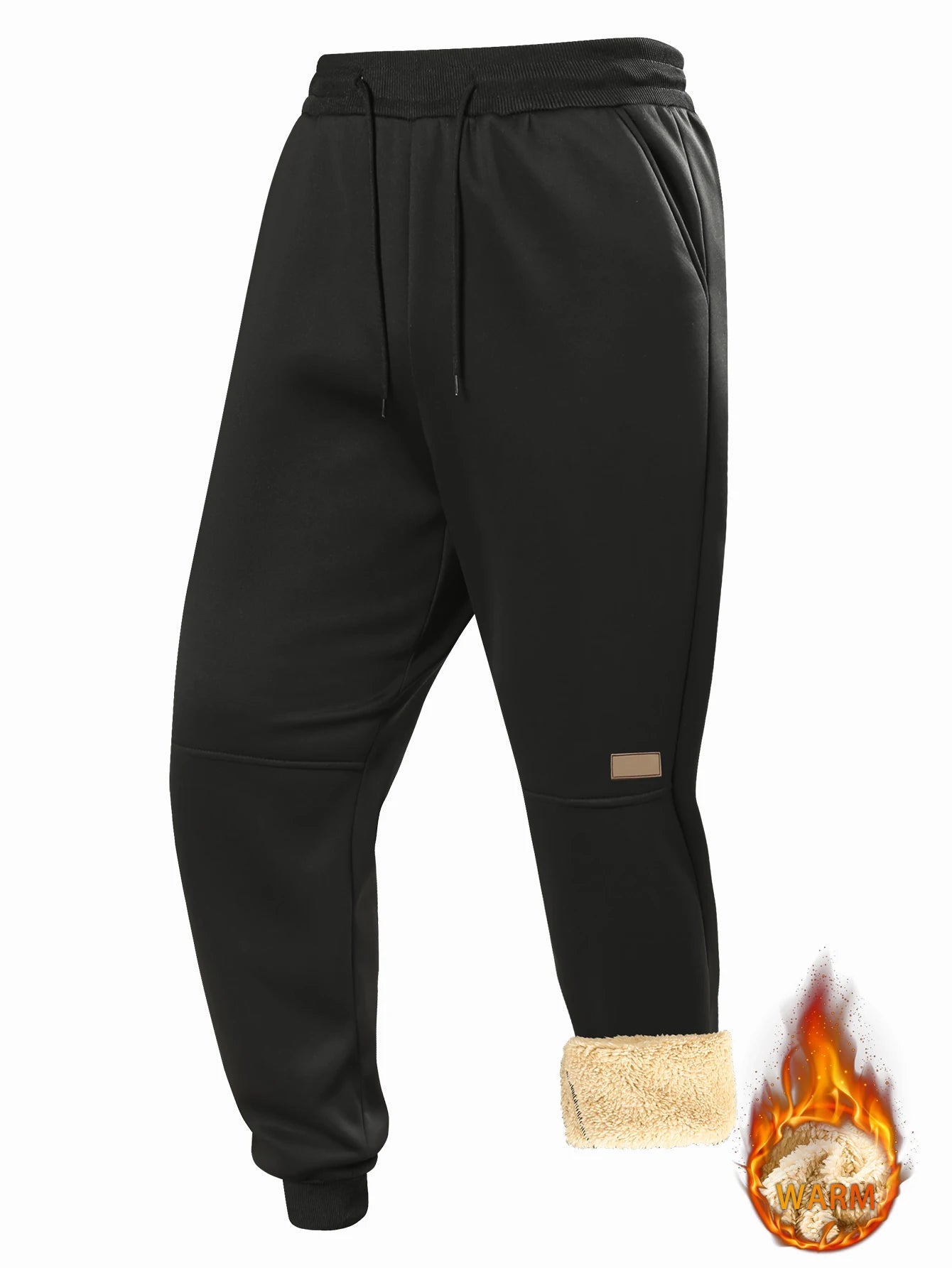Pantalon Jogging Doublé en Polaire Chaude