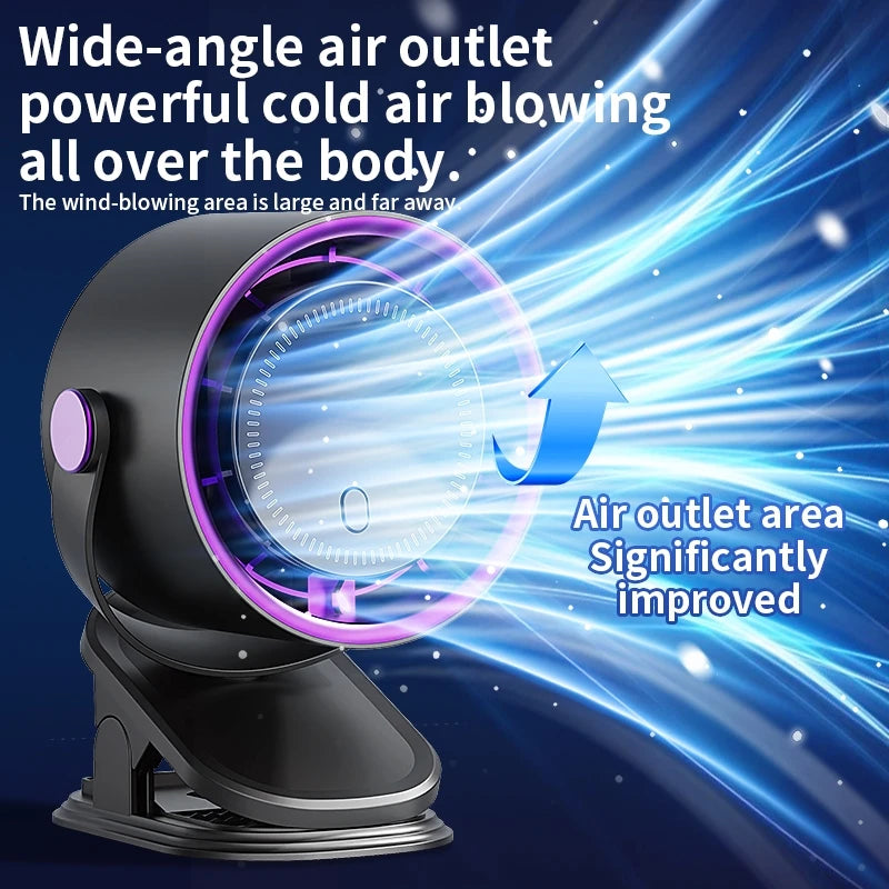 Ventilateur Électrique Multifonction Sans Fil à Clip – Silencieux avec Minuterie & Couverture jusqu’à 20 m²