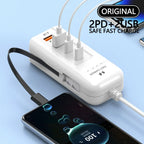 Station de Charge USB C 66W 4 Ports Adaptateur Mural - Charge rapide