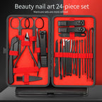 Kit Manucure & Pédicure Complet 24 Pièces – Coupe-Ongles, Ciseaux & Outils de Soin