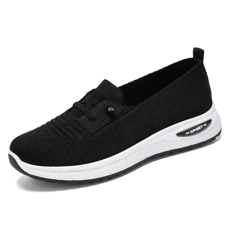 Ballerines en Maille à Faux Lacets Respirantes, Légères & Antidérapantes