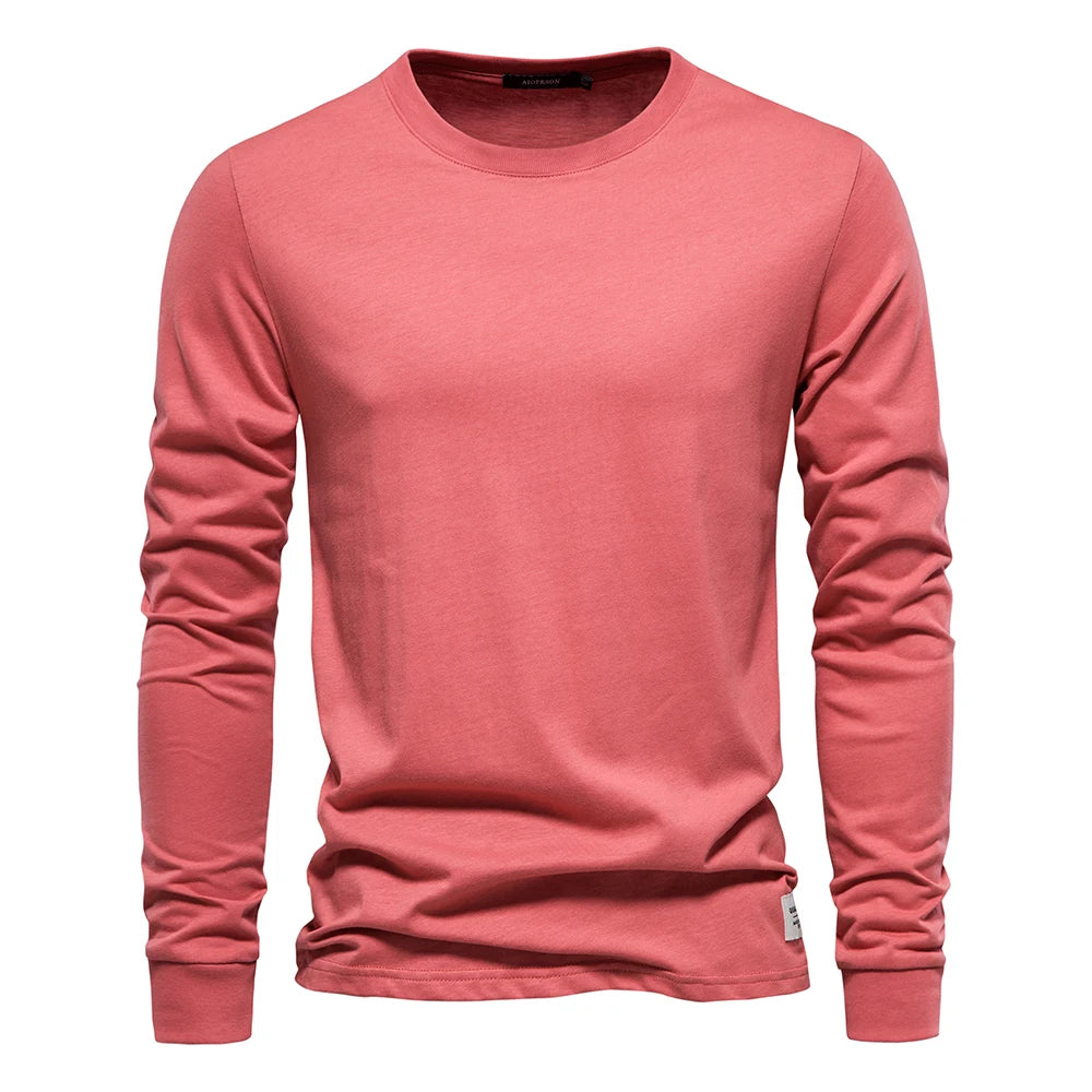 T-Shirt en 100% Coton Intemporel Manches Longues - Homme