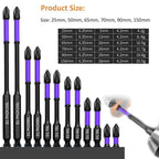 6 Embouts Tournevis Antichoc pour Perceuse – Magnétiques & Robustes