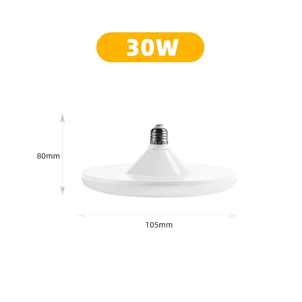 Ampoule LED Puissante Blanche E27 à Détecteur de Mouvement - 20W 30W 40W 50W 60W et 100W