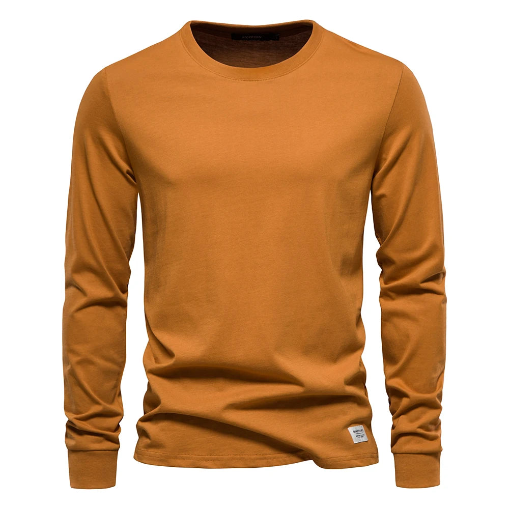 T-Shirt en 100% Coton Intemporel Manches Longues - Homme