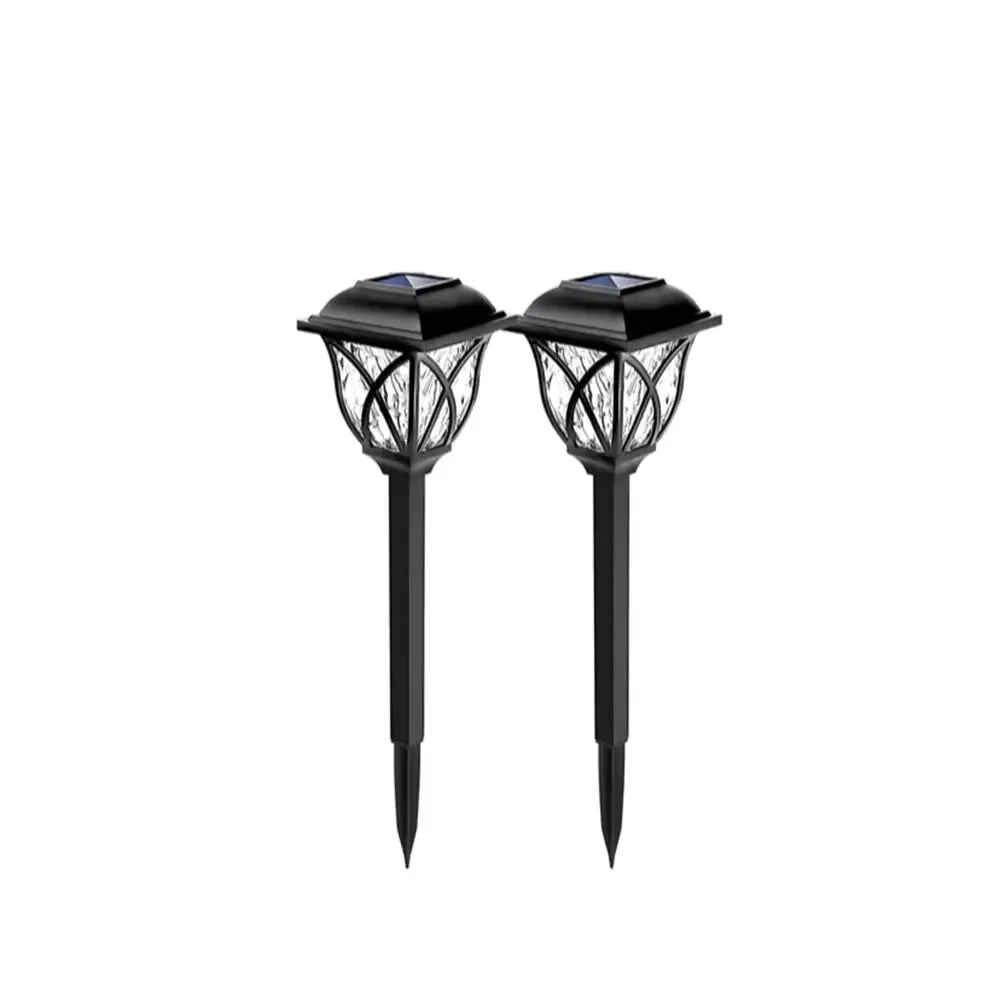 Lot de 2 Spots Solaires Lanterne à Lumière Chaude