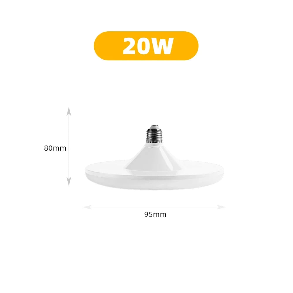 Ampoule LED Puissante Blanche E27 à Détecteur de Mouvement - 20W 30W 40W 50W 60W et 100W