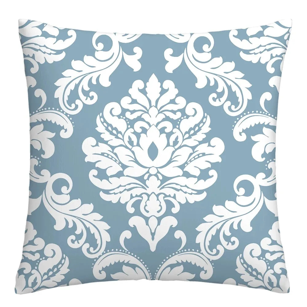 Taie de Coussin Bleu de Canapé à Différents Motifs