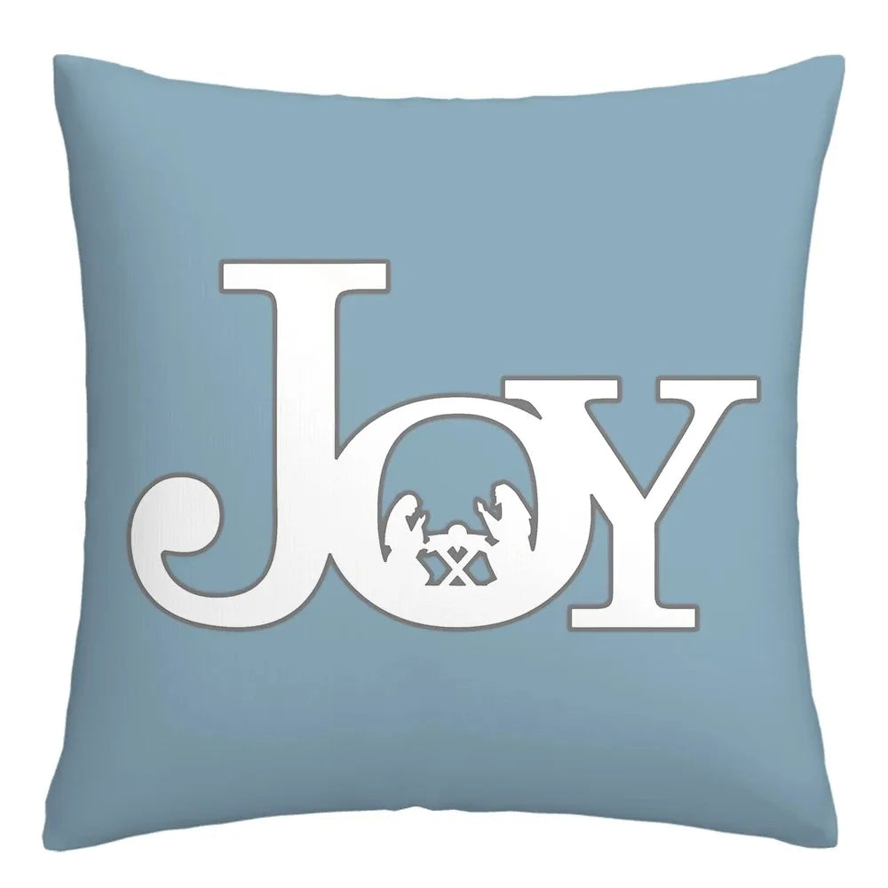Taie de Coussin Bleu de Canapé à Différents Motifs
