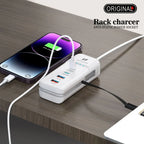 Station de Charge USB C 66W 4 Ports Adaptateur Mural - Charge rapide