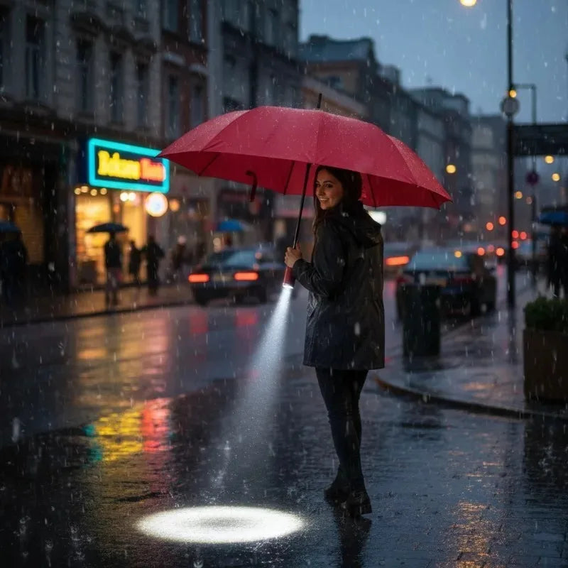 Parapluie à Ouverture Automatique & Résistant au Vent avec LED