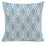 Taie de Coussin Bleu de Canapé à Différents Motifs