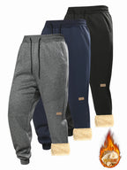 Pantalon Jogging Doublé en Polaire Chaude